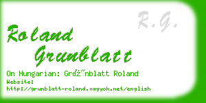 roland grunblatt business card